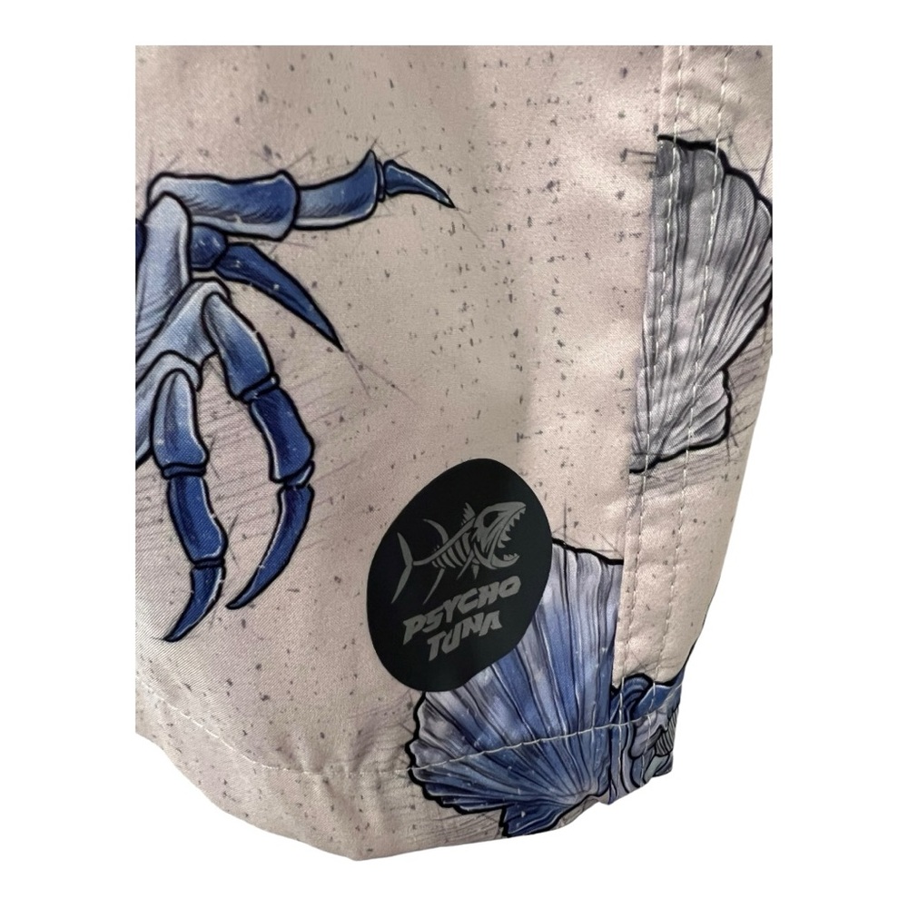 NWT Psycho Tuna Men’s Boardshorts Size XL “Bottom Feeders Cloud Cream - Picture 2 of 9